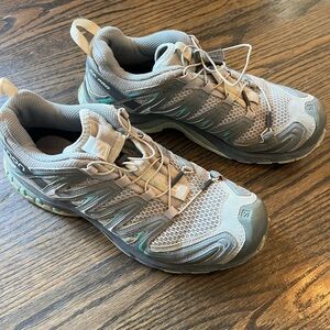 Salomon XA PRO Women's Gray and Teal Trail/Hiking Shoes